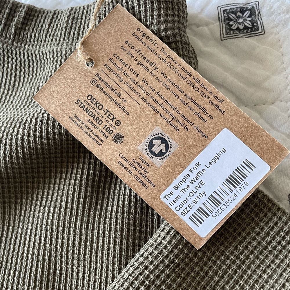 π The Simple Folk waffle leggings in olive - Picture 4 of 4